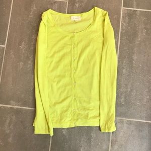 Lime Green Cardigan from Anthropologie